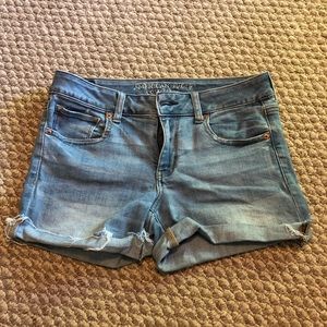 American Eagle midi jean shorts, size 10